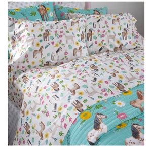 Horse Print Bedding Set - Multicolor